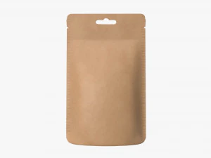 craft paper pouch bag 01 3D Model