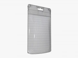 craft paper pouch bag 01 3D Model