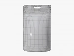 craft paper pouch bag 01 3D Model