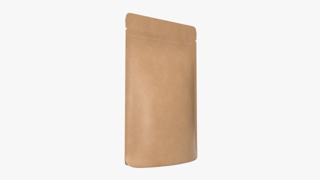 craft paper pouch bag 02 Model 3D .c4d .max .obj .3ds .fbx .stl .blend 
