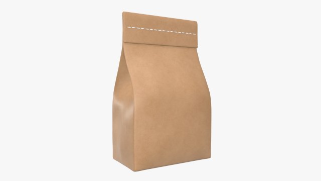 craft paper package 09 3D Модель .c4d .max .obj .3ds .fbx .stl .blend 