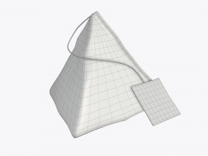 tea bag with label 06 Modello 3D
