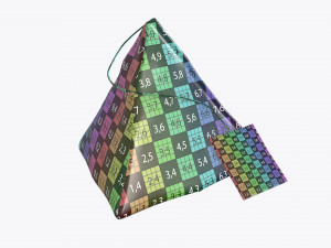 tea bag with label 06 Modello 3D