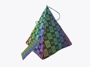 tea bag with label 06 Modello 3D