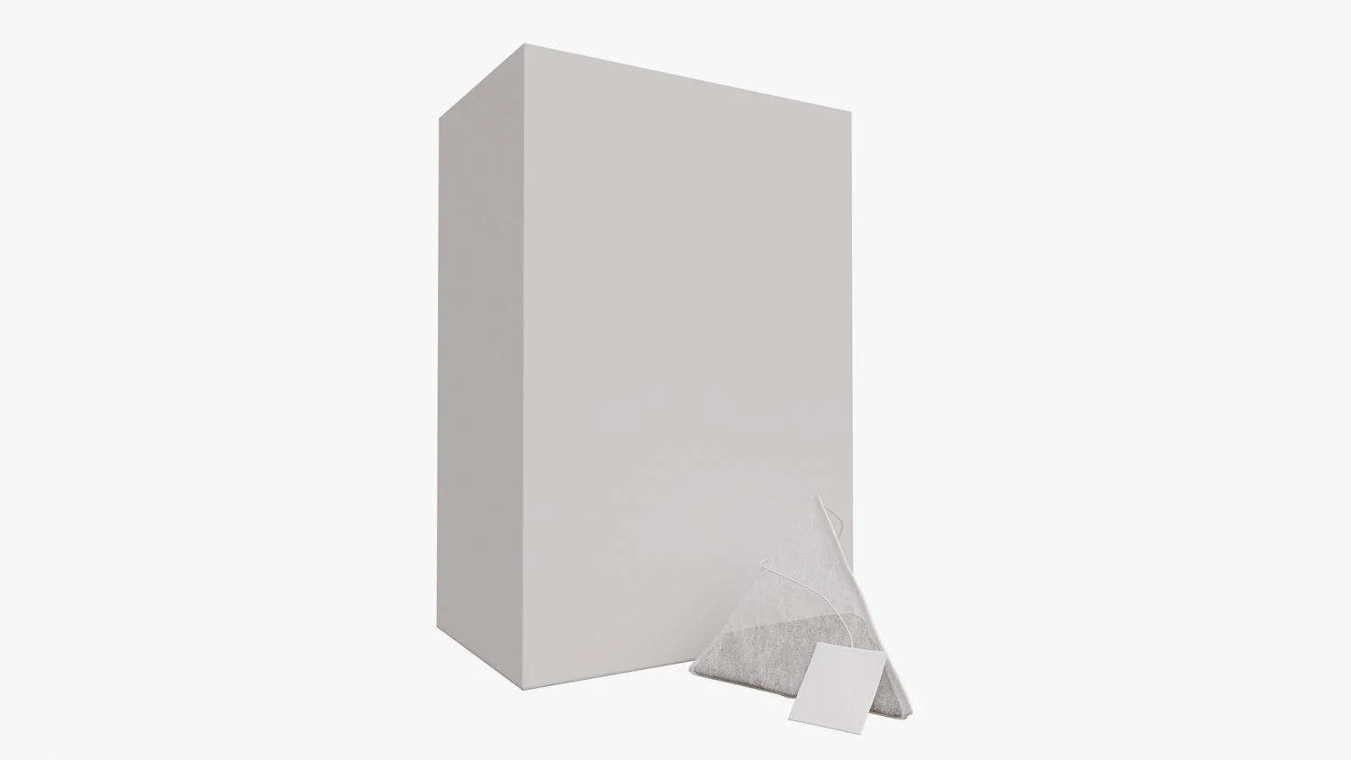closed tea box with tea bag 3D Model .c4d .max .obj .3ds .fbx .stl .blend 