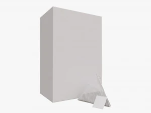 kotak teh tertutup dengan kantong teh Model 3D