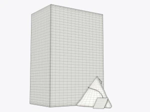 closed tea box with tea bag 3D Model