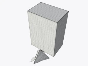 closed tea box with tea bag 3D Model