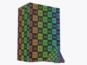 closed tea box with tea bag 3D Model