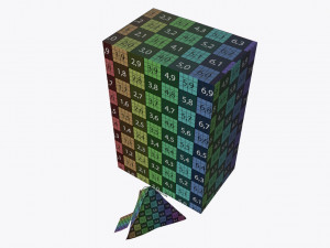 closed tea box with tea bag 3D 모델