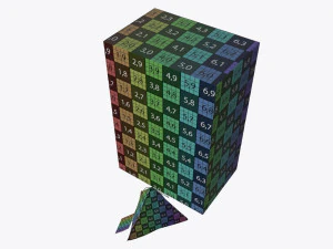 closed tea box with tea bag 3D Model