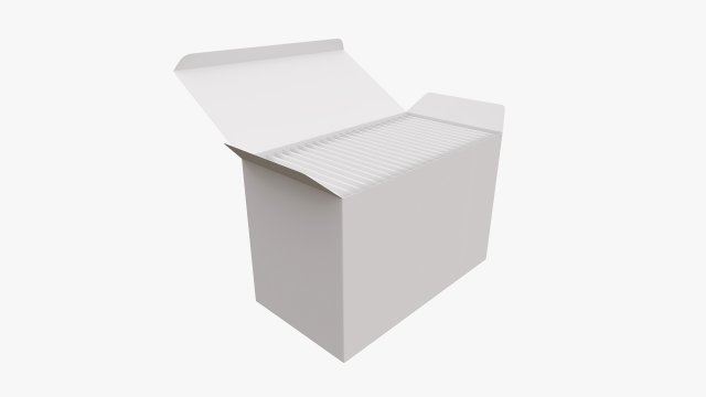 opened tea paper box with sachets 3D 모델 .c4d .max .obj .3ds .fbx .stl .blend 