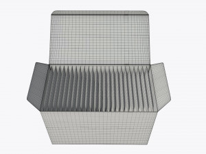 opened tea paper box with sachets 3D 모델