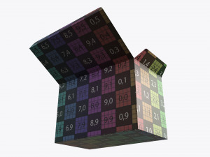 opened tea paper box with sachets 3D 모델