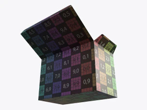 opened tea paper box with sachets 3D Model