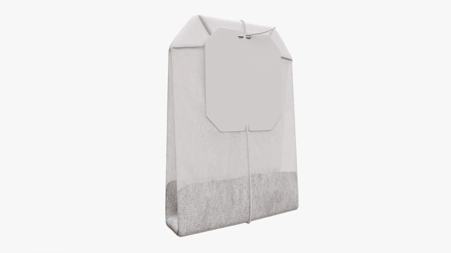 tea bag with label 01 3D Model .c4d .max .obj .3ds .fbx .stl .blend