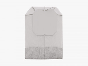 tea bag with label 01 3D 模型