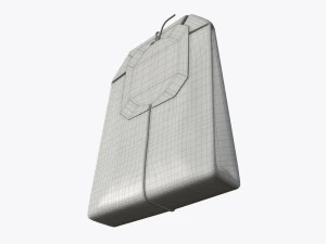 tea bag with label 01 3D Model