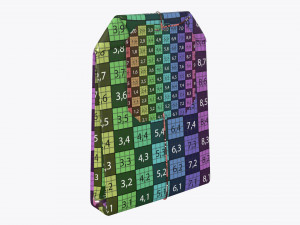 tea bag with label 01 3D 模型