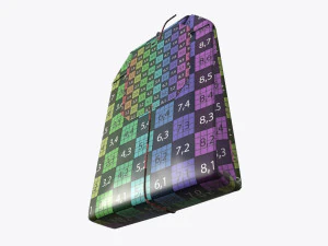 tea bag with label 01 3D Model
