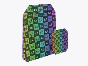 tea bag with label 02 3D Model