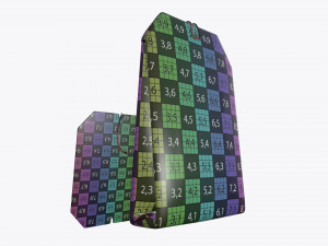 tea bag with label 02 3D Модель