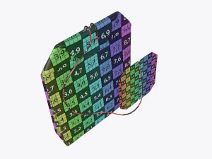 tea bag with label 02 3D Model