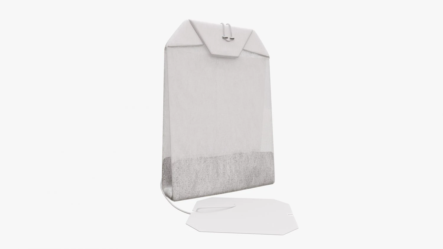 tea bag with label 03 3D Model .c4d .max .obj .3ds .fbx .stl .blend