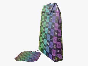 tea bag with label 03 3D Model