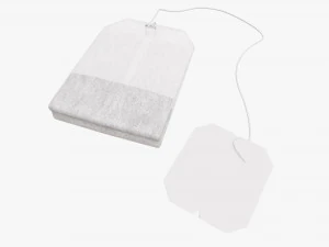 saquinho de ch&aacute; com etiqueta 04 Modelo 3D