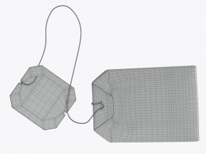 tea bag with label 05 3Dモデル