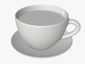 tea cup with saucer 3D Model