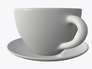 tea cup with saucer 3D Model