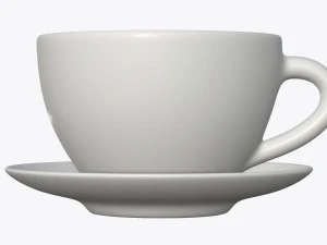 tea cup with saucer 3D Model
