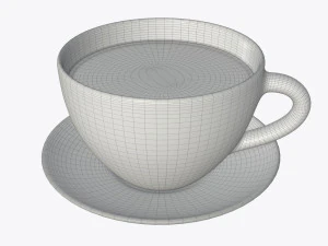 tea cup with saucer 3D Model