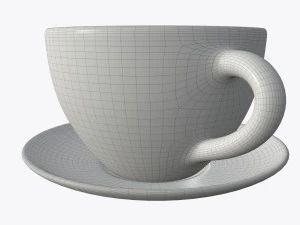 tea cup with saucer 3D Model