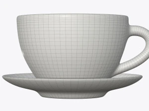 tea cup with saucer 3D Model