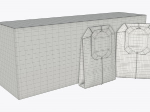 closed tea paper box with tea bags Model 3D