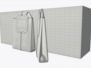 closed tea paper box with tea bags Model 3D