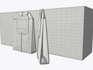 closed tea paper box with tea bags 3D Model