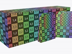 closed tea paper box with tea bags Model 3D