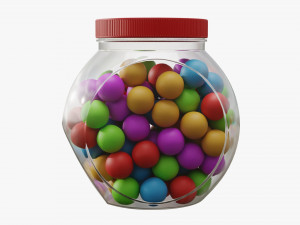 gumballs in a jar 01 3D 모델