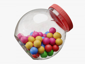 gumballs in a jar 02 3D Model