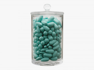 jar full of almonds Model 3D