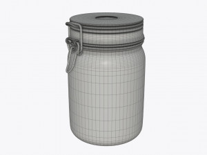 jar with jelly beans 01 3D Model