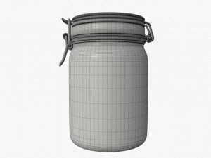 jar with jelly beans 01 3D Model