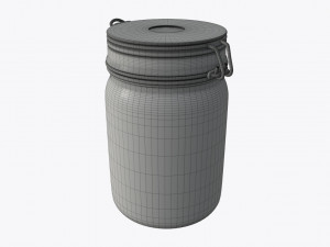 jar with jelly beans 01 3D Model