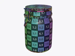 jar with jelly beans 01 3D Model