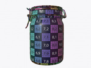 jar with jelly beans 01 3D Model