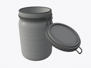 jar with jelly beans 02 3D-Modell